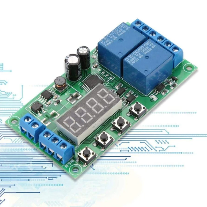 Dual/Two-Way Delay Relay Module Pulse Trigger Power-Off Cycle Timing Circuit Switch Circuit