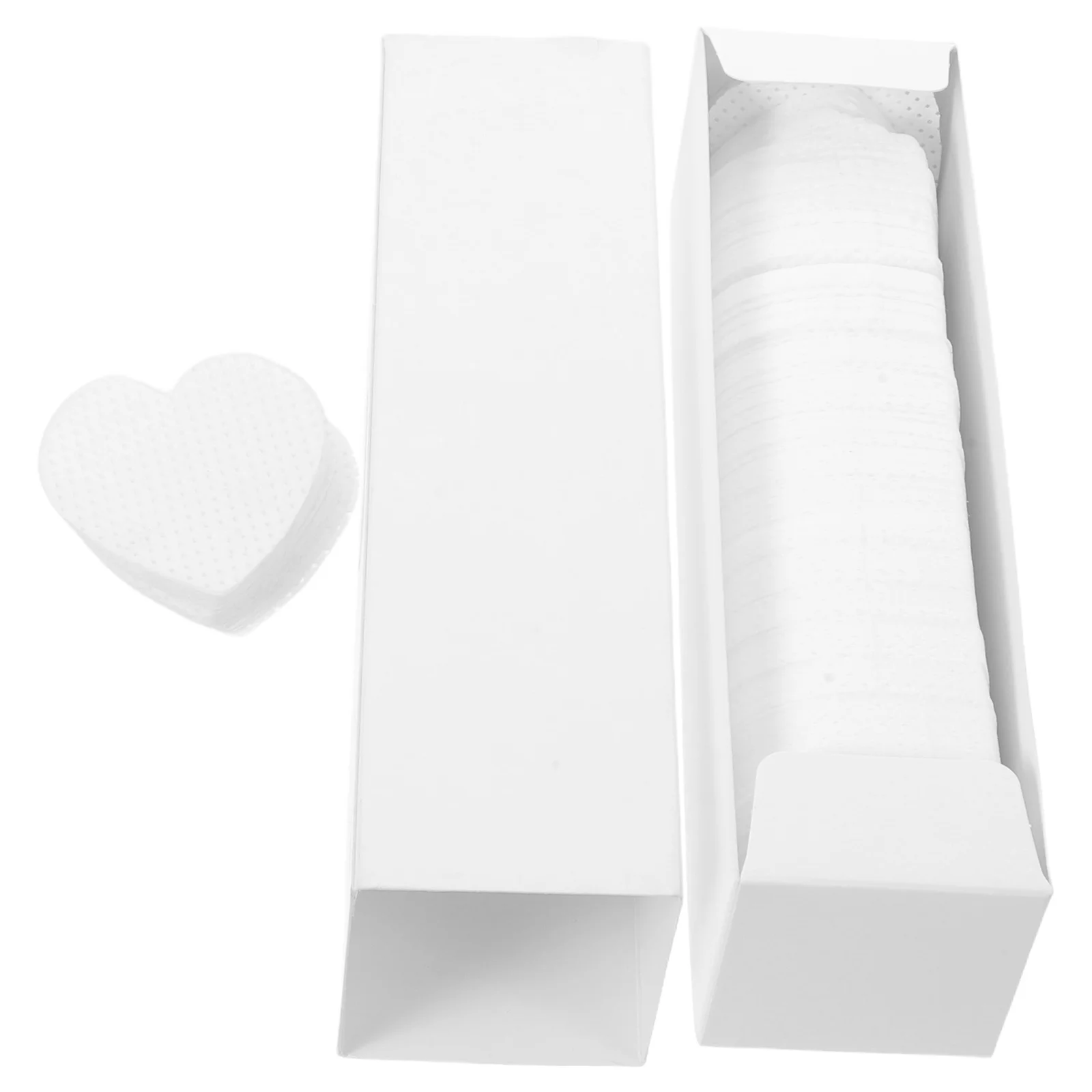 500 Stuks Nail Reinigingsdoekjes Niet-pluizende Hartvormige Polish Remover Pads Zacht Absorberend Voor Nagels Wimper Extension Lijm