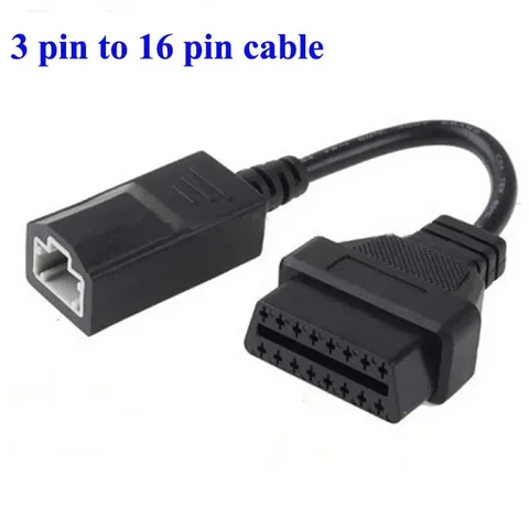 Obdtool для Honda 3-контактный/5-контактный на 16-контактный OBD2 автомобильный диагностический адаптер «папа/мама» соединительный кабель