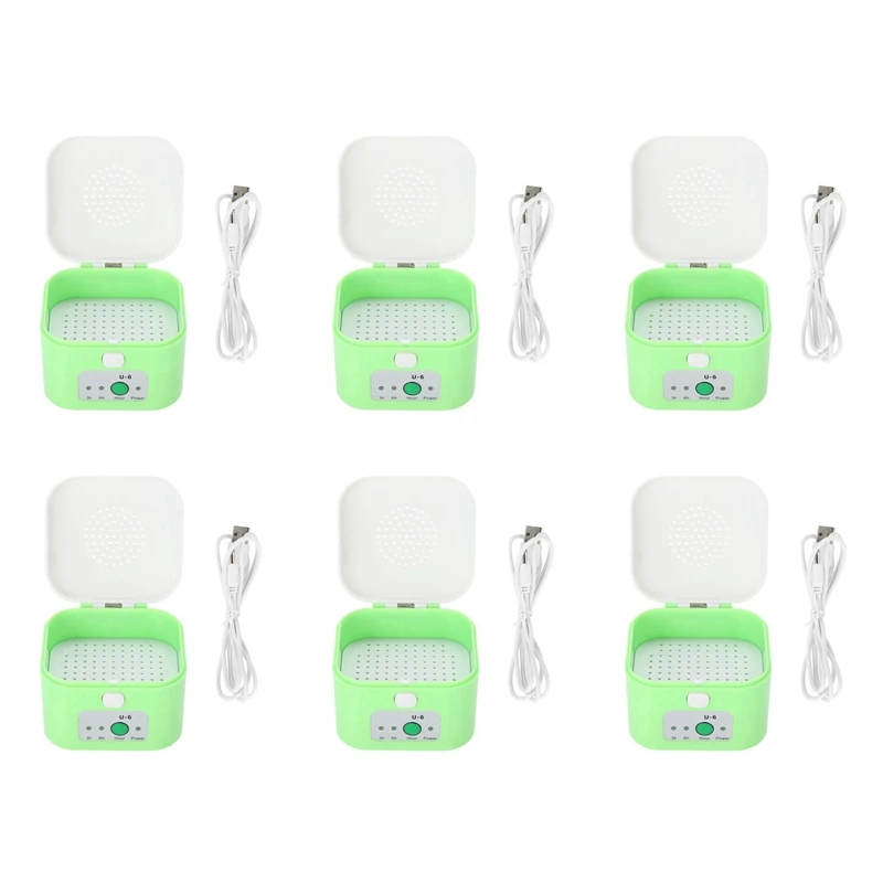 6X Electric Hearing Aid Dehumidifier USB Drying Box Moisture Proof Hearing Aids Dryer Case Protect Ear Care Health