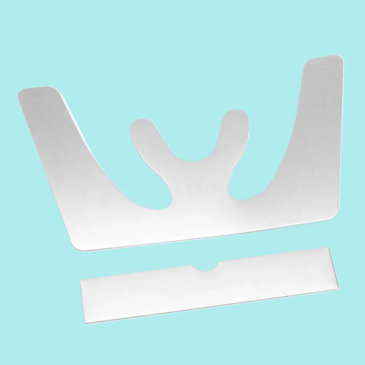 1Set Dental Orthodontic 3D Occlusal Maxillary Casting Jaw Fox Plane Plate Complete Denture Three-Dimensional Stainless Materials