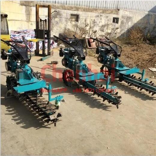 Walk-behind chain trencher small agricultural deep trench trenching artifact engineering pipe trenching machine orchard trenchin