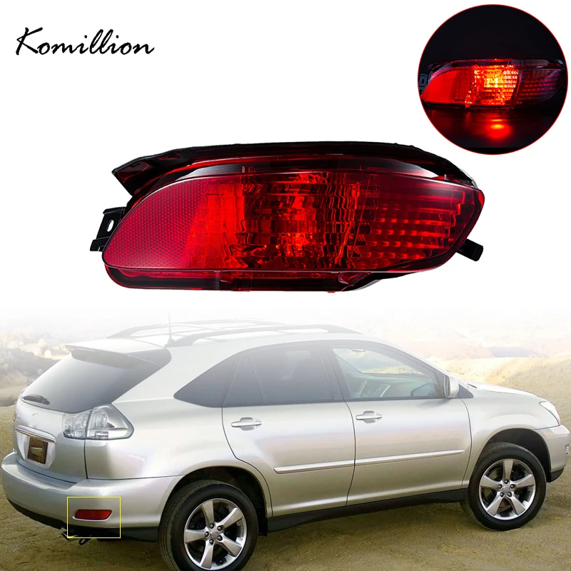 Car Rear Bumper Tail Light Assembly Red Reflector Lamp Rear Side Marker Lights 81911-0E010 for Lexus RX330 RX 3302004 2005 2006