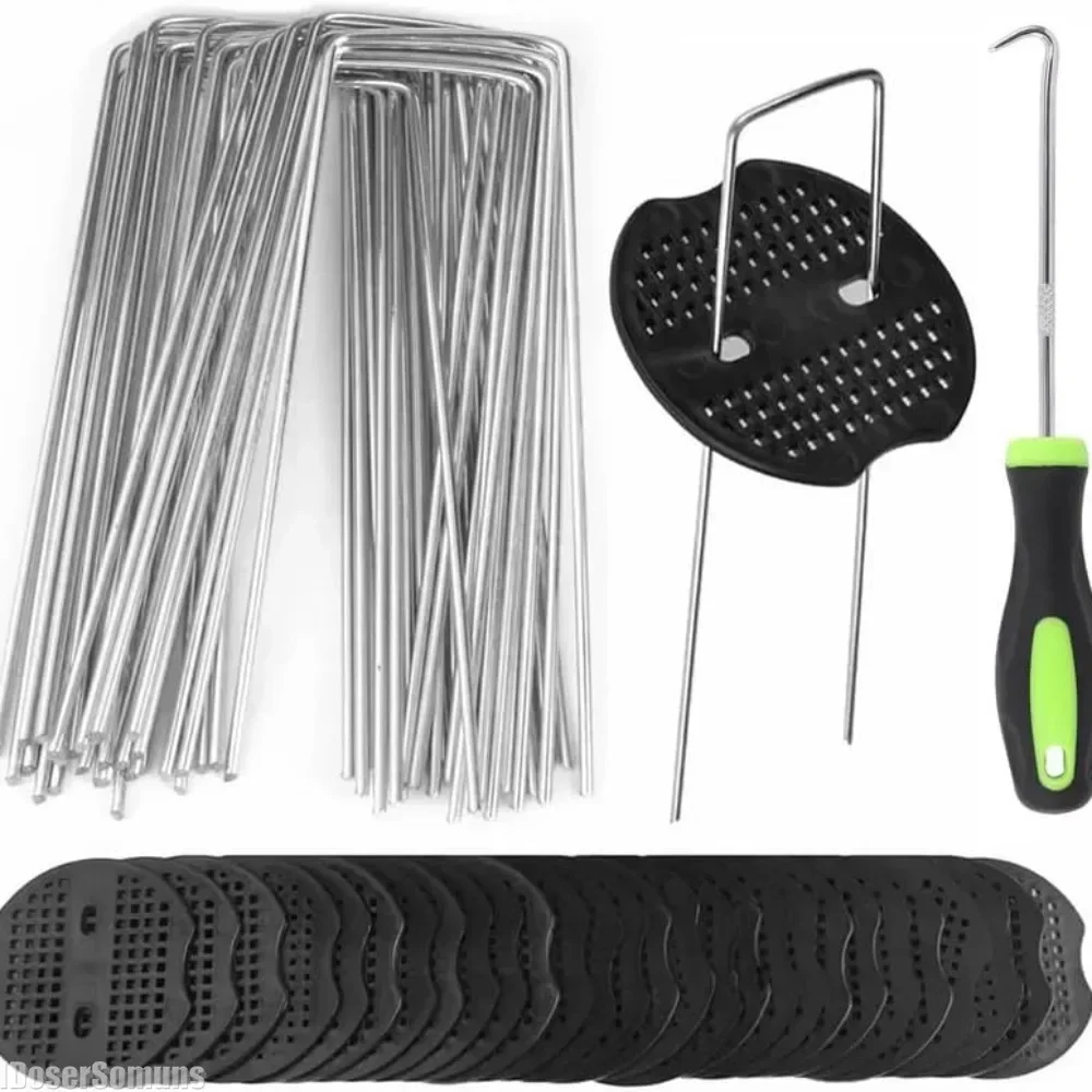 Metal Fixing Tools U-shaped Ground Pegs Garden Pegs Heavy Duty Securing Weed Control Landscape Fabric Artificial Grass