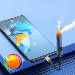 Creative Personality Mini Mobile Phone Special Windproof Lighter Tpye-C Interface Mobile Phone Cigarette Lighter Gift