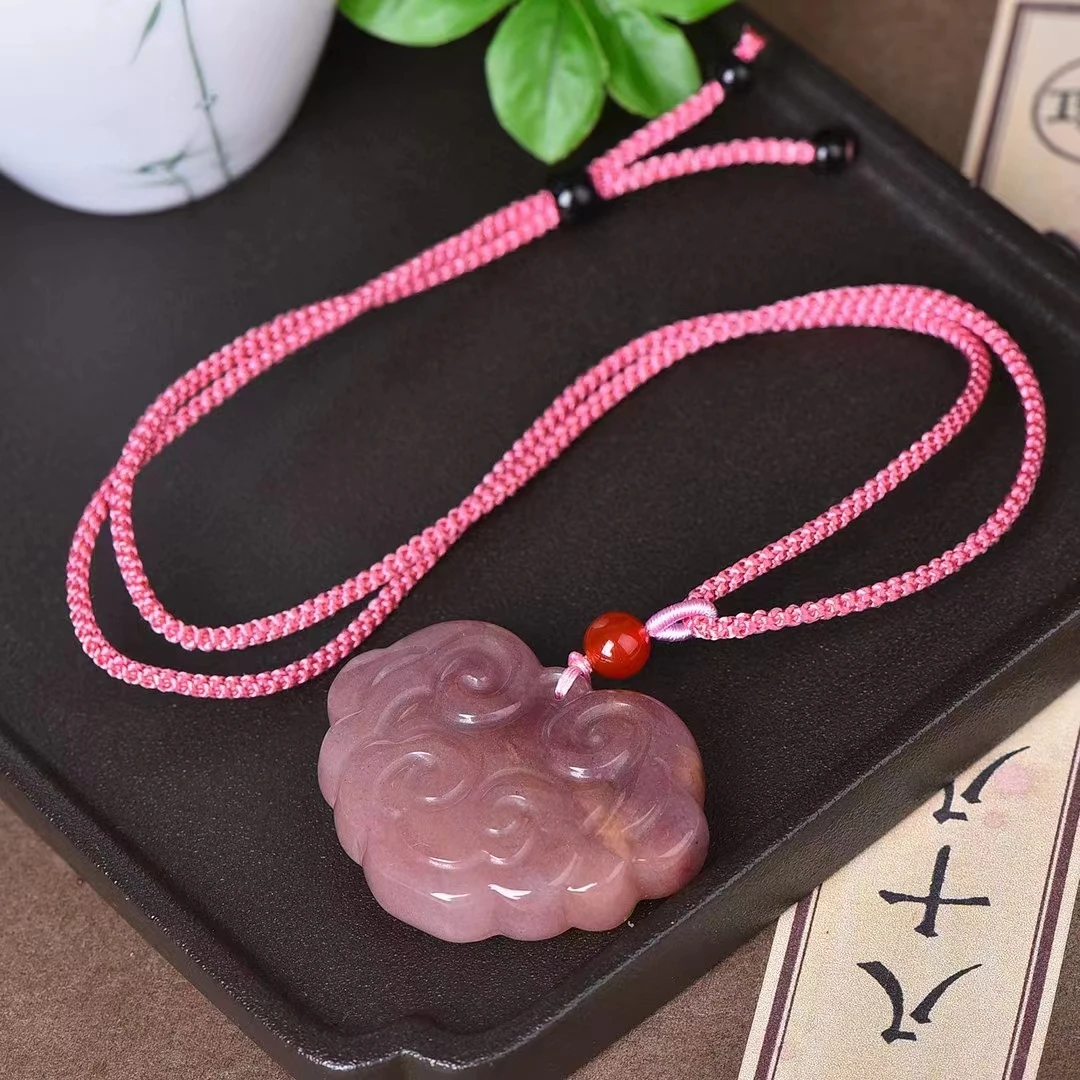 Hetian Golden Silk Jade Pendant Charms Natural Stone Pendants Jewelry Women Amulet Mascots Double-face Gemstone Jewellery