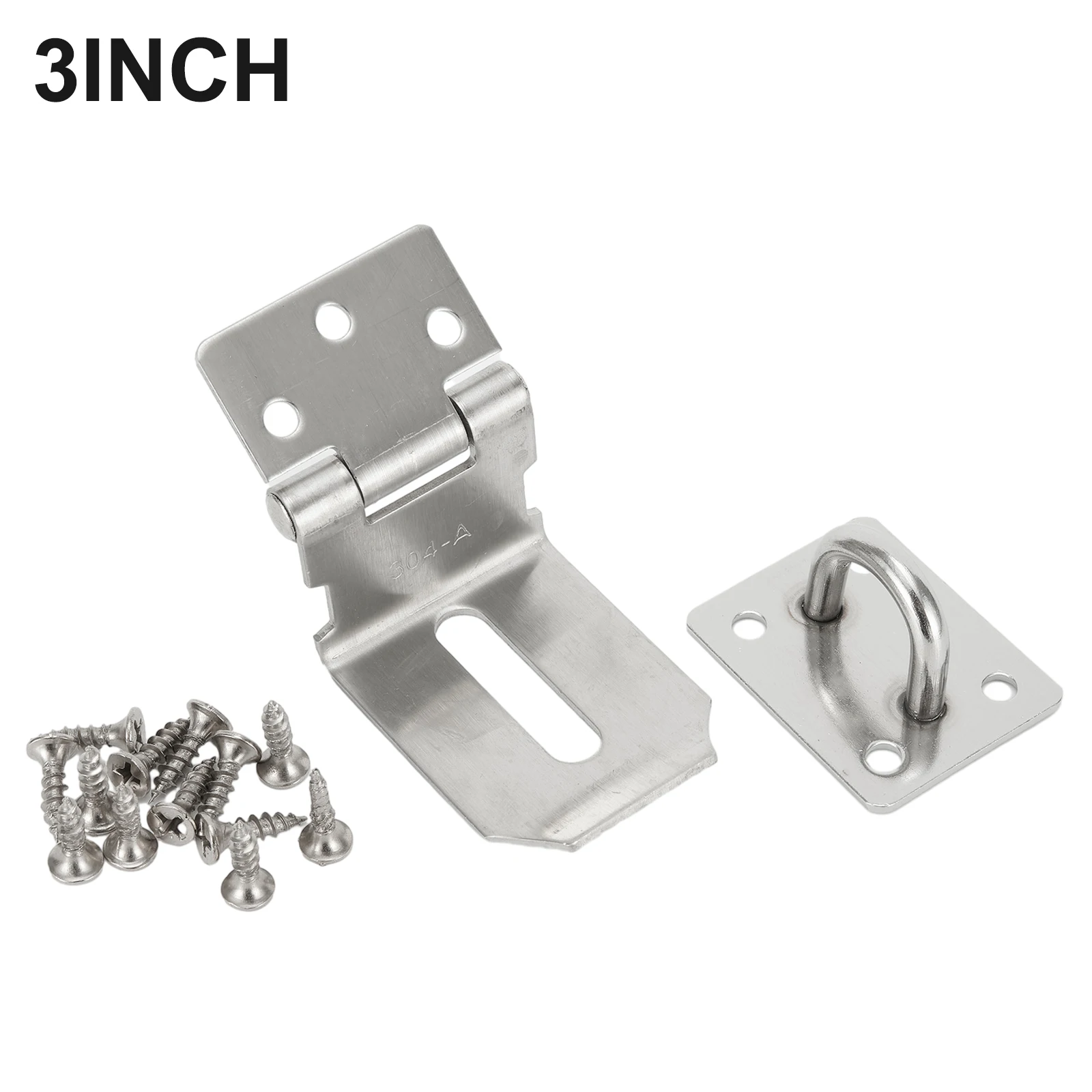 3/4/5 Inch Stainless Steel Padlock Clasp Gate Hasp Staple Door 90 Degrees Latches Lock Shed Latch Home Burglar-proof Hardware