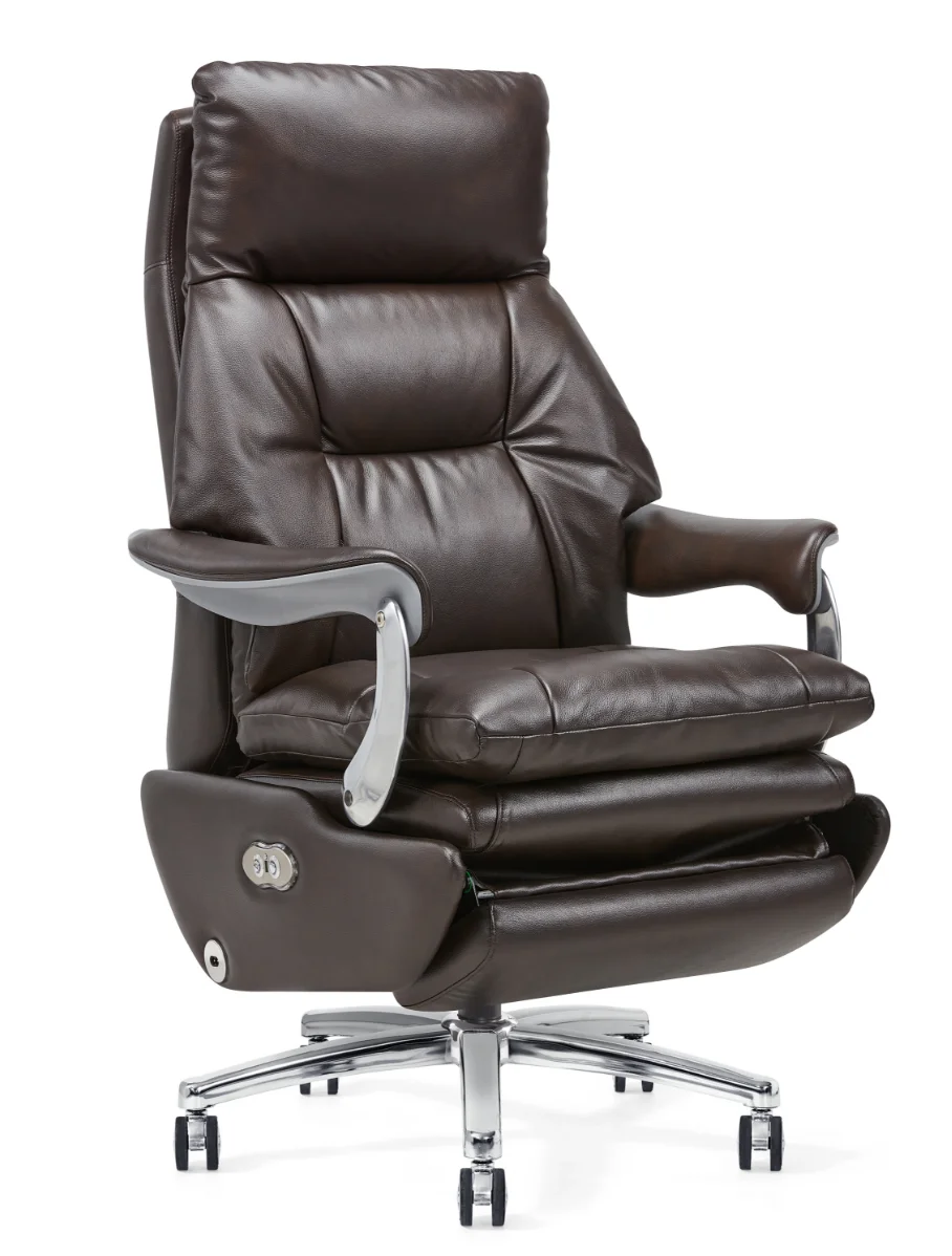 Office Chair Ergonomic conference reception chair with electric massage feature leather design for bosses