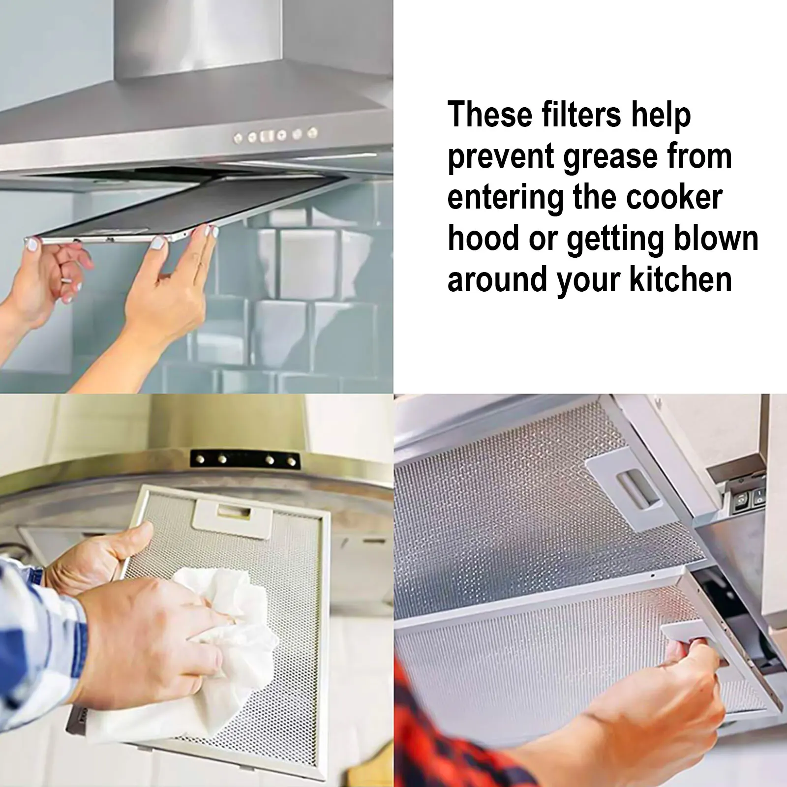 296x276x9mm Metal Mesh Extractor Easy Installation High-quality Material Maintain Air Circulation For Home Use