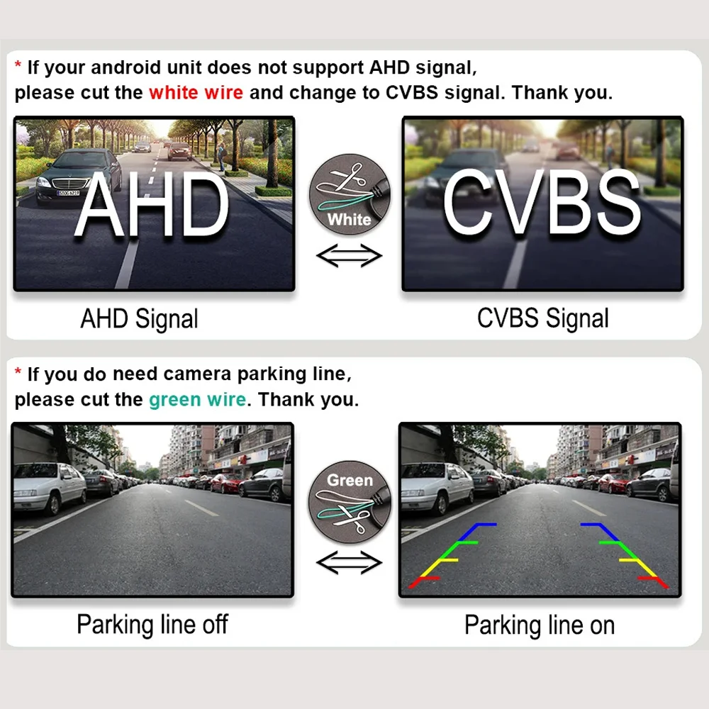 AHD 720P Fisheye Car Reverse Backup Rear View Camera For Audi A2 A3 S3 RS 3 A4 S4 RS 4 A5 S5 Avant Sedan Cabriolet view 6