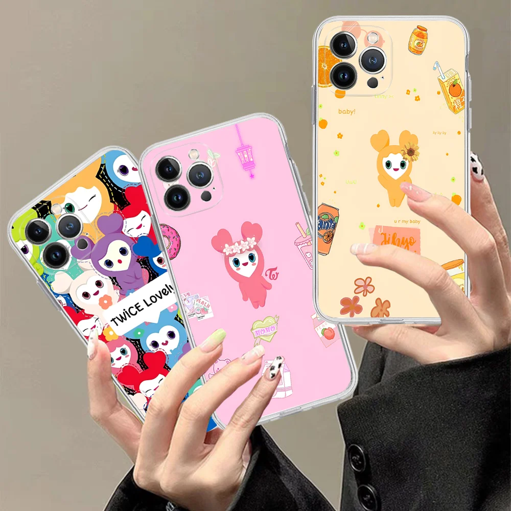 L-Laburi T-Twice Lovelys Phone Case Silicone Soft For Iphone 16 15 14 13 12 11 Pro Mini XS MAX Plus X Cover