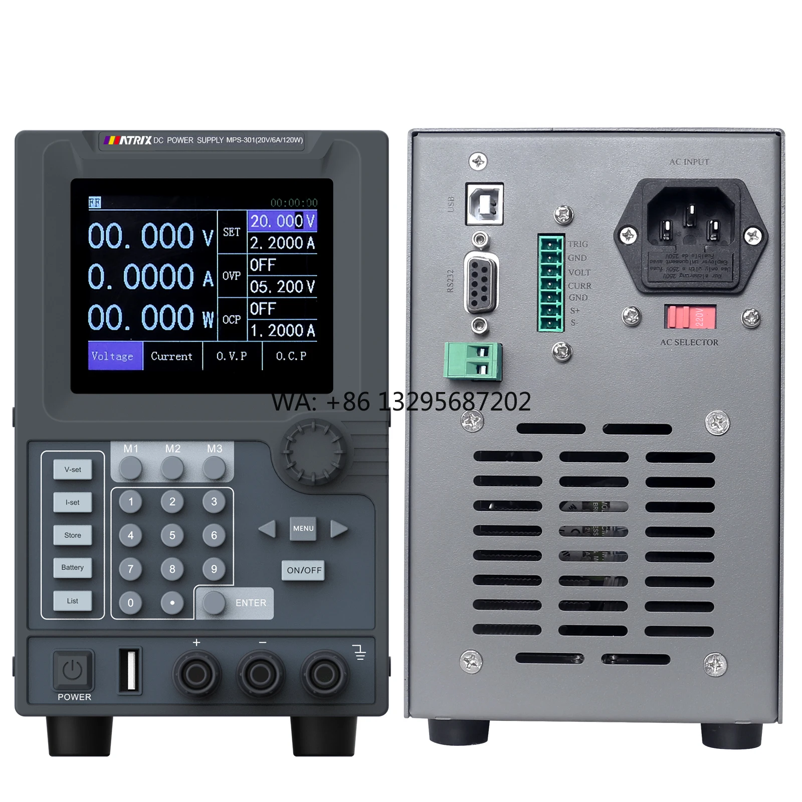

Factory price 360W five digit display single channel programmable adjustable DC linear power supply