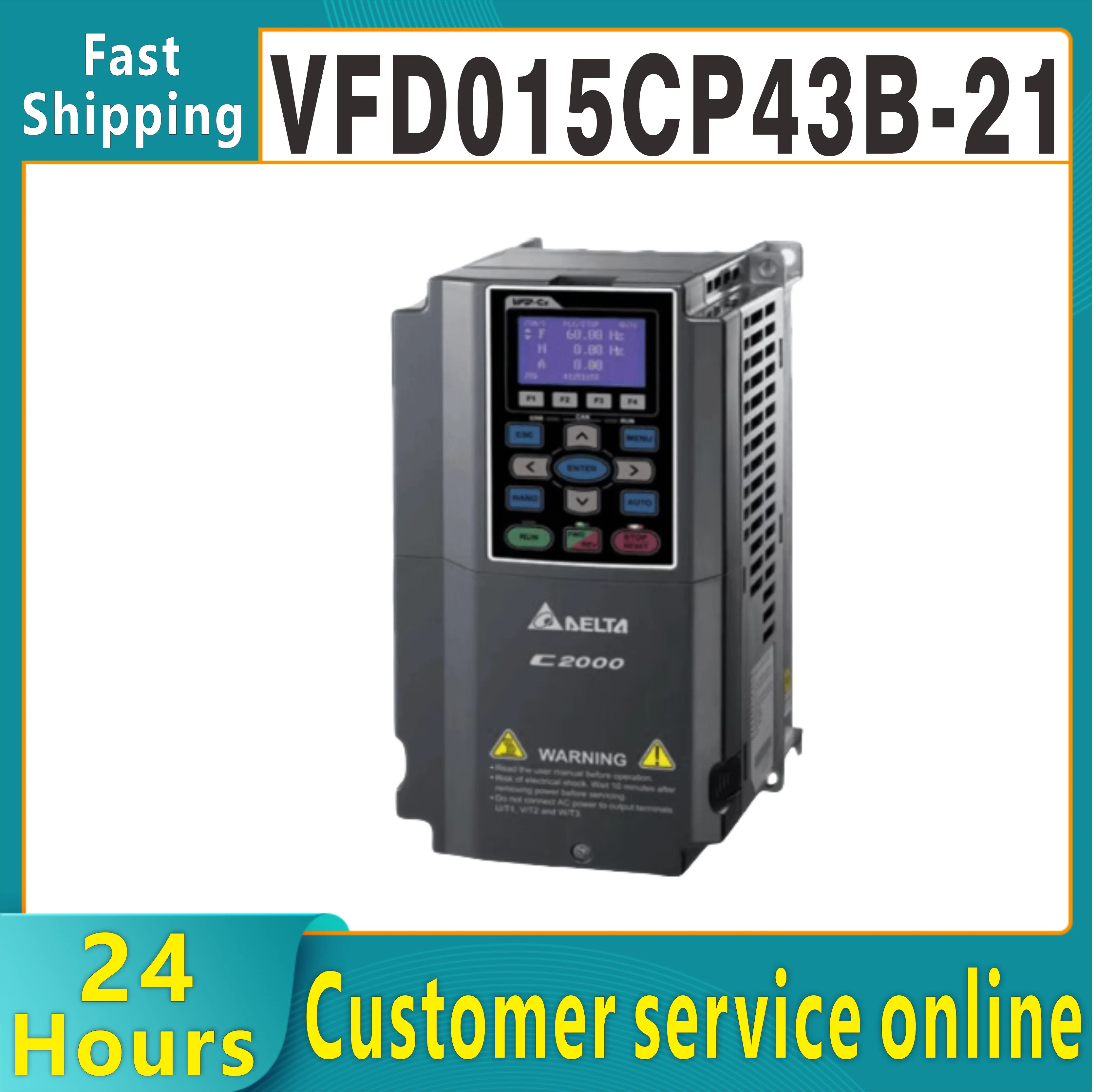 

Delta VFD015CP43B-21 VFD022CP43B-21 VFD037CP43B-21 Zhongda Diantong 1.5kw380v original genuine product