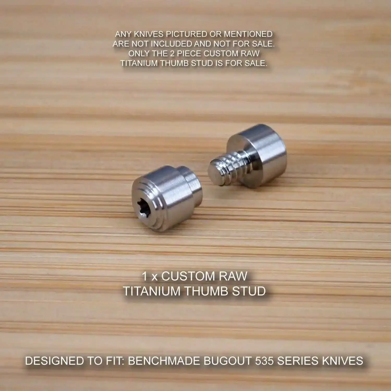 

1/2 Pair Custom Titanium Alloy Thumb Stud For Benchmade Bugout 535 Knife DIY Folding Pocket Knives Accessories Pushed Screws