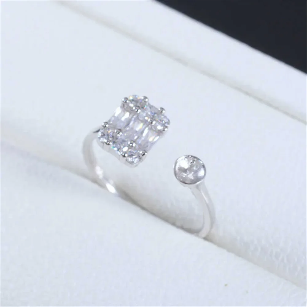 Solid S925 Sterling Silver Pearl Ring Settings Findings & Accessories - for Jewelry Making Bulk Wholesale Craft Supplies 8-12mm
