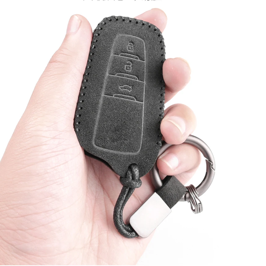 

Car Key Bags Suede Luxury Carkey Case Protective Cover for Toyota Camry Corolla Avalon RAV4 CH-R Levin Highlander Accessories