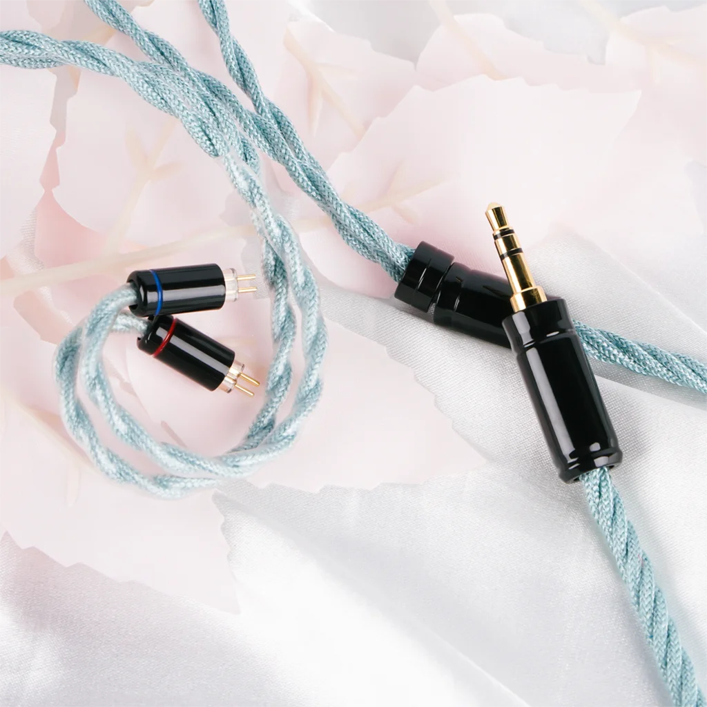 NiceHCK SilkCyan Silver Plated Annealing Copper+Tricolor Copper Mixed 0.78 2Pin Earphone HiFi Upgrade Cable for Himalaya F1 Pro