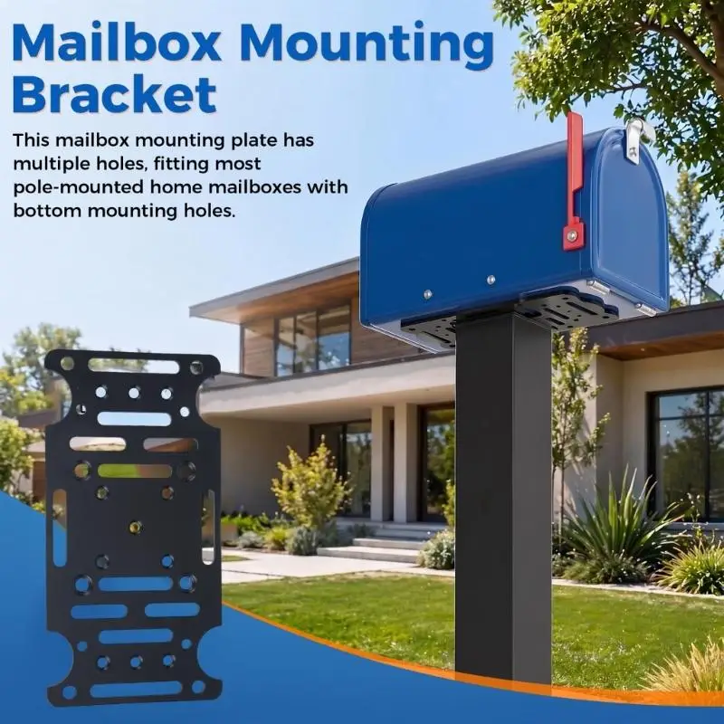 E8BD Universal Mailbox Bracket Professional Mailbox Mounting Plate for Most Mailboxes