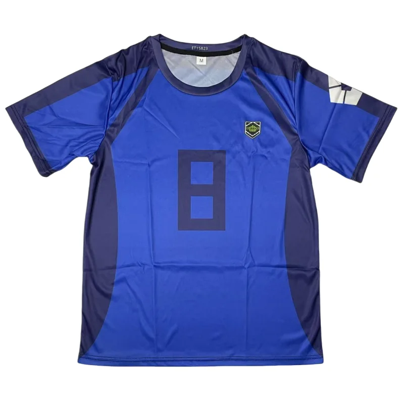 Anime Blue Lock Bachira Shirt Cosplay Costumes #8 Blue Lock Football Jersey Bachira Meguru Soccer Training T-Shirt 3D Printing