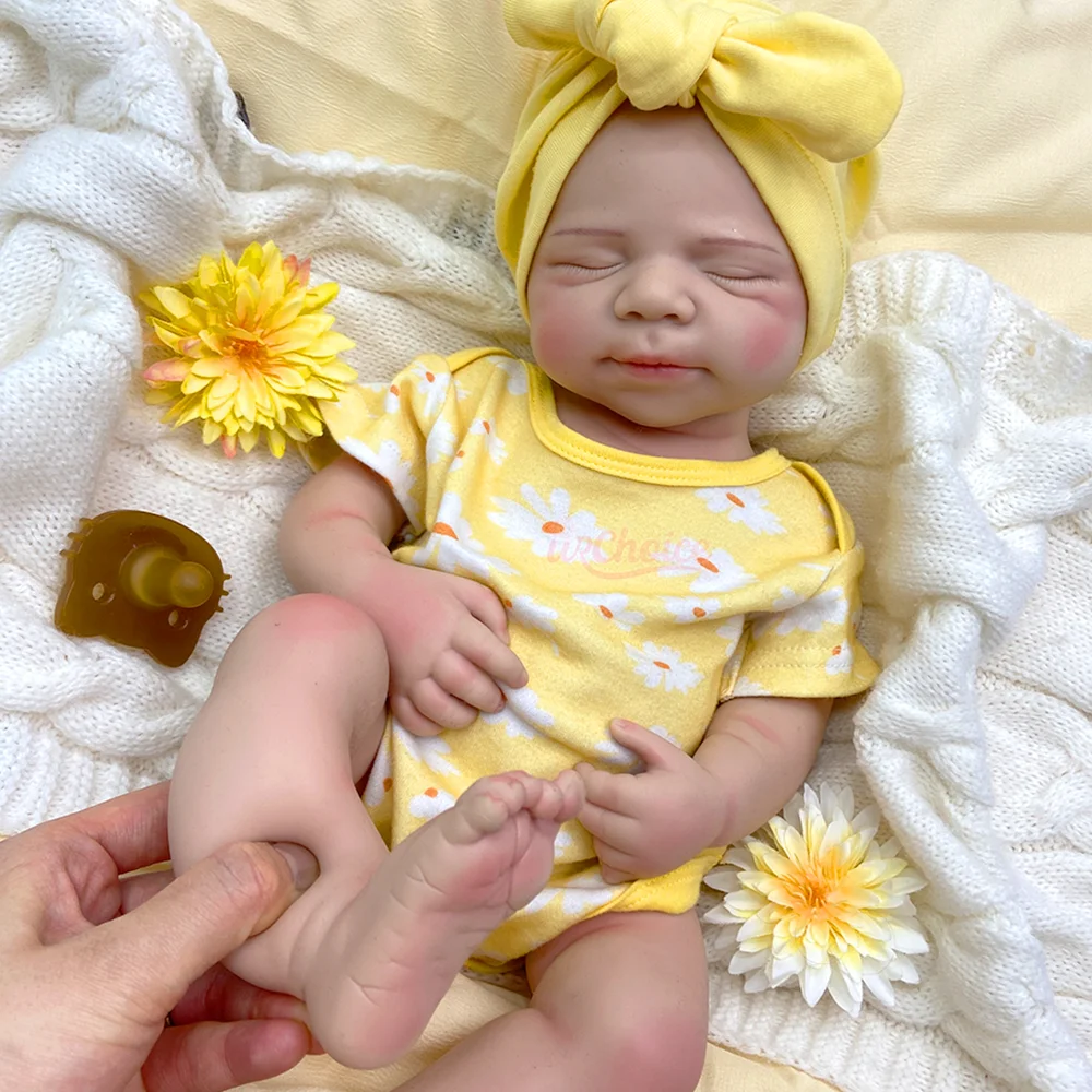 Boneca de Silicone Reborn de Corpo Inteiro de 50Cm Pintada/Não Pintada Brinquedos de Menino/Menina Falsos para Crianças Pais Artistas