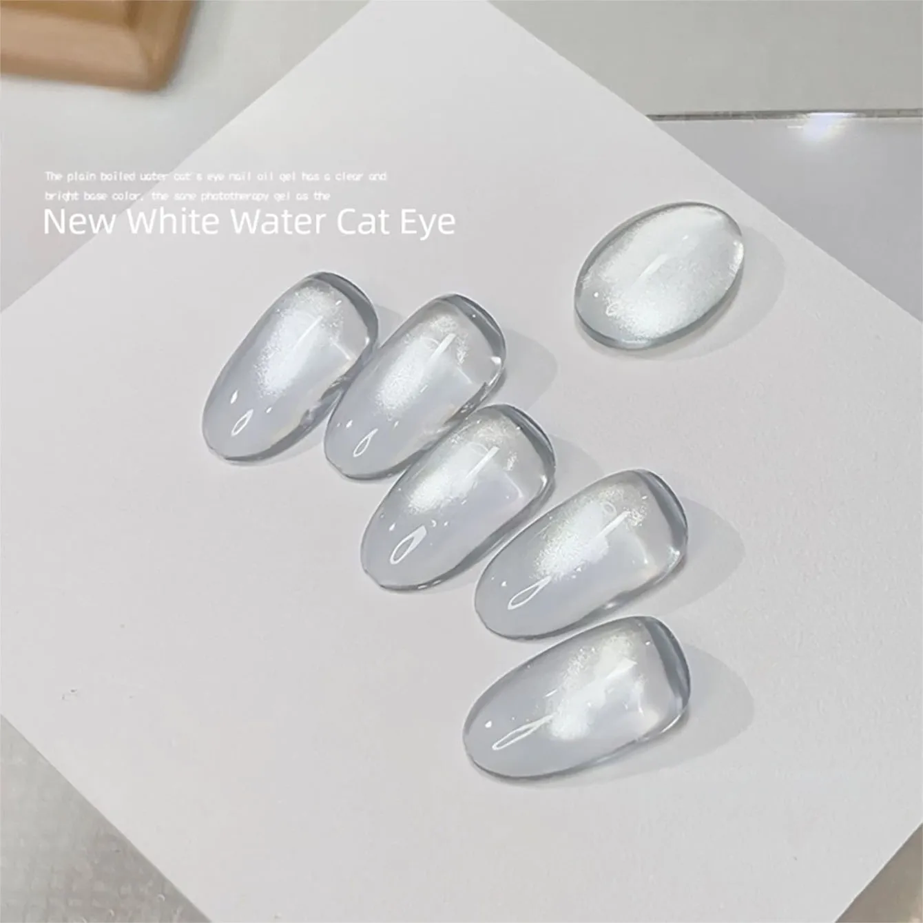 MIANEL 10ML Newly Upgraded Plain White Cat Eye Nail Polish Gel 2026 Best selling Baseless Glass Bead Cat Eye Nail Polish