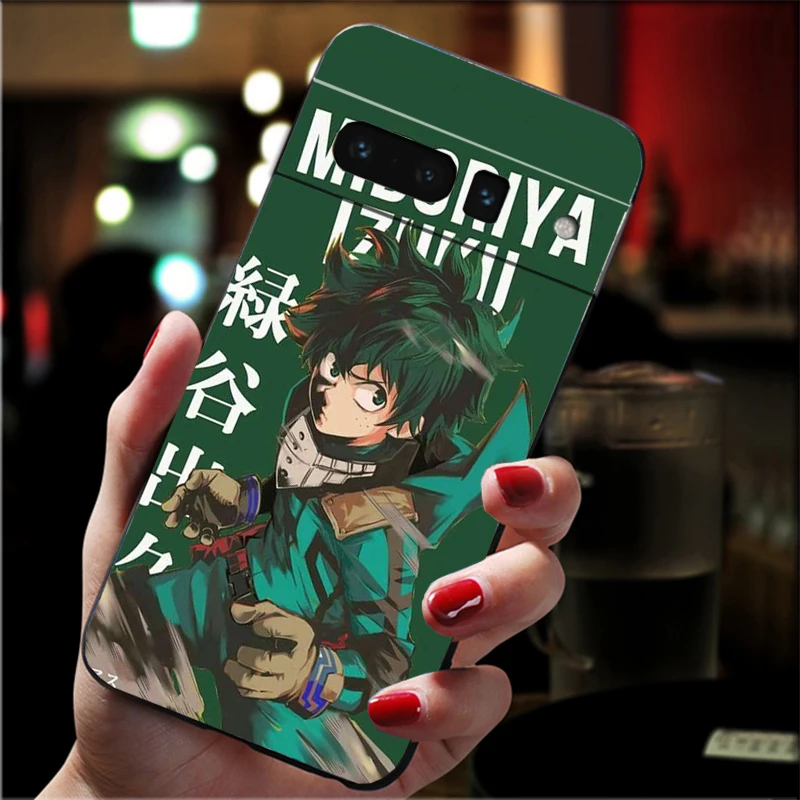 حافظة لهاتف جوجل بيكسل 10 برو XL 9 Pro XL 8 7 6 Pro 9A 8A 7A 6A بكسل 8 7 6 5 أنيمي بطلي الأكاديمية deku bakugou Boku
