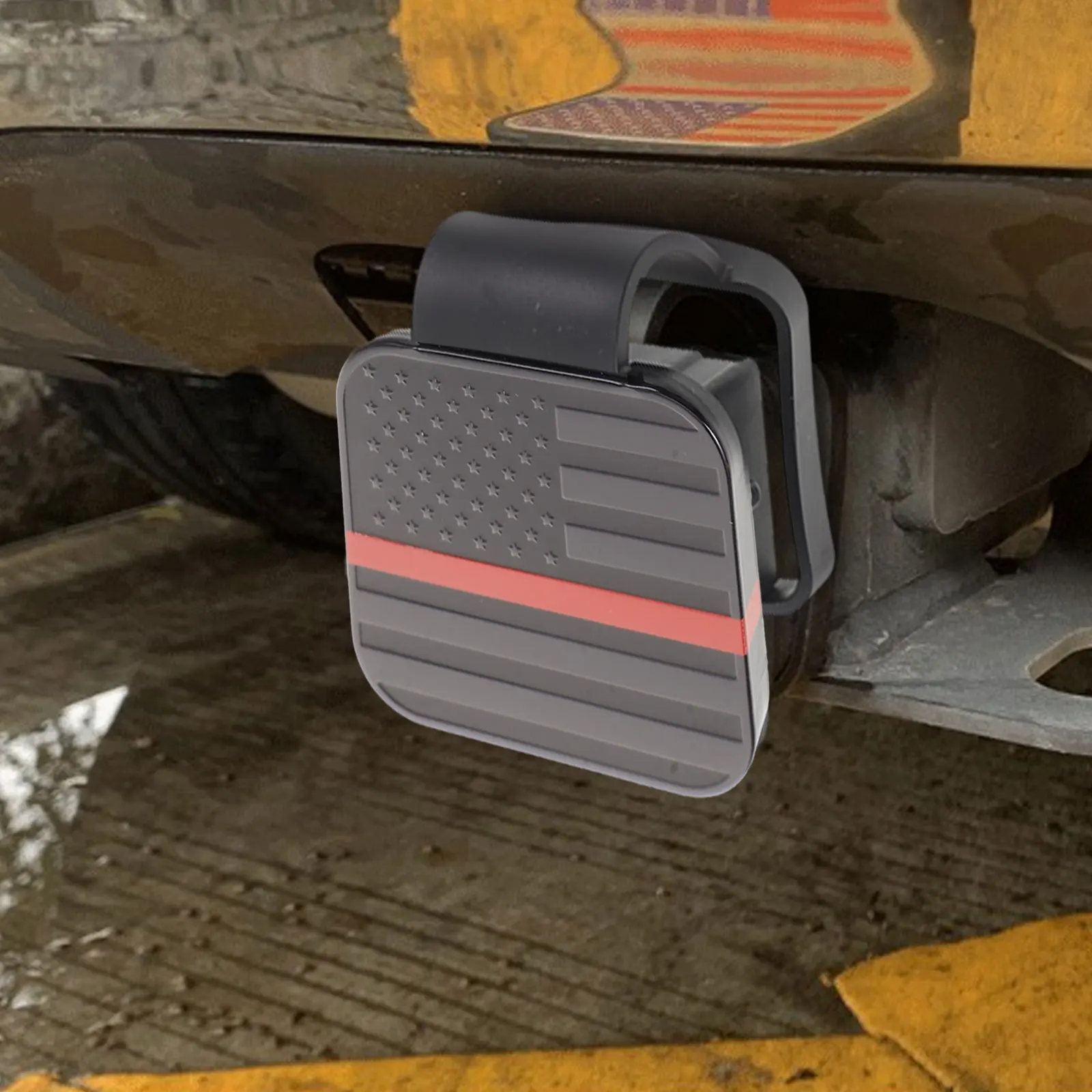 

Trailer Hitch Cover Tpu Tow Protector Adjustable Dust Cap Waterproof Locks Pin Square Mouth Car Truck Accessories