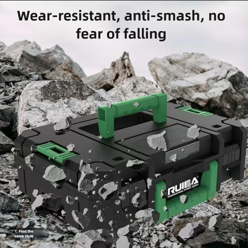 Stacked Toolbox Thickened Hardware Storage Case Durable Large Space Multi-function Combination Box Portable Car Tools Organizer