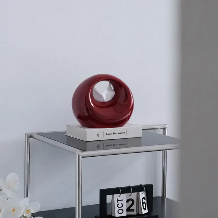Modern art tissue box, hotel study, living room entrance tabletop ornament, high-end pumping carton, portable model.