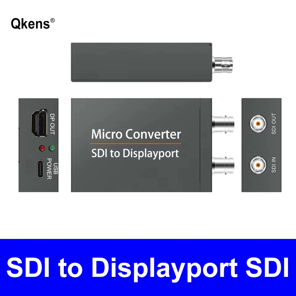 

1080p BNC SD-SDI HD-SDI 3G-SDI To DisplayPort Converter Audio Video Adapter Dual Display for SDI Camera To SDI / DP TV Monitor