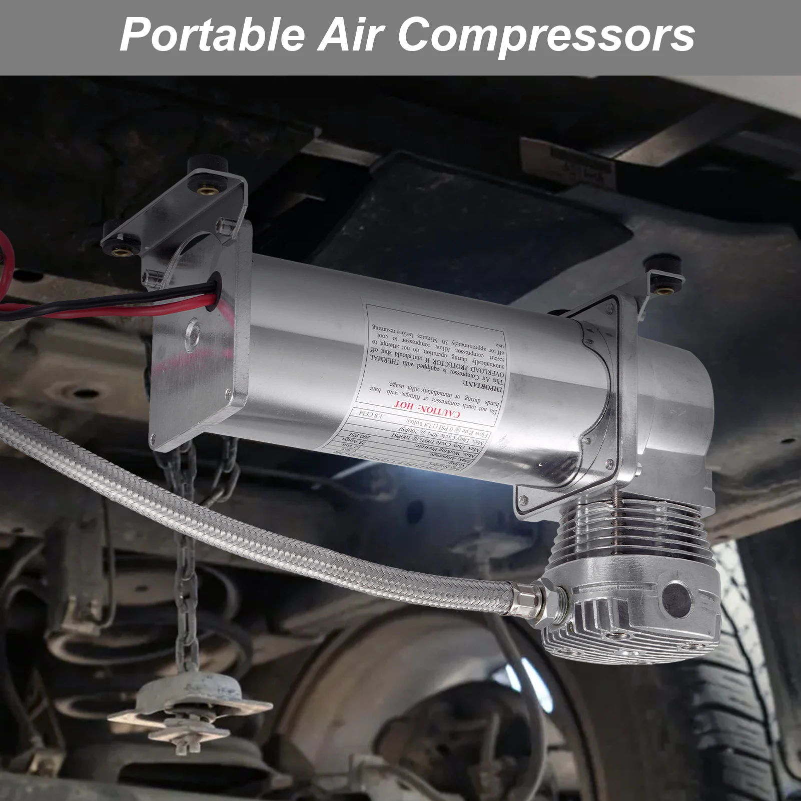 Compresseur de klaxon d'air 12V, compresseur d'air de garage portable, accessoires de voiture compresseurs d'air pour bateaux automobiles RVs voiture pick-up SUV