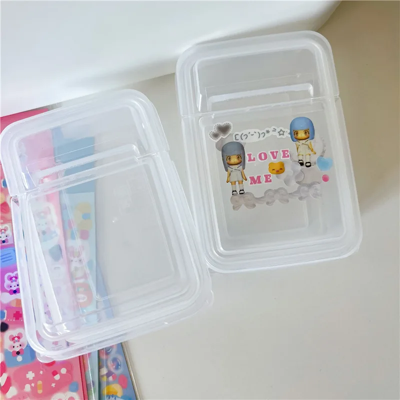 1 Pc Simple and Transparent Flip Type Idol Photo Card Protection Bag Storage Box Plastic Dustproof Card Film 3-inch Holder Box