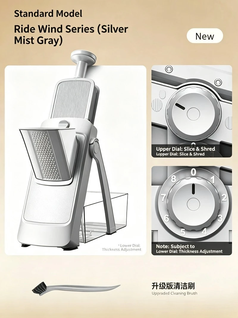 Multifunctional Kitchen Mandoline Slicer, Household Vegetable Grater for Potato Cucumber Shredding Slicing