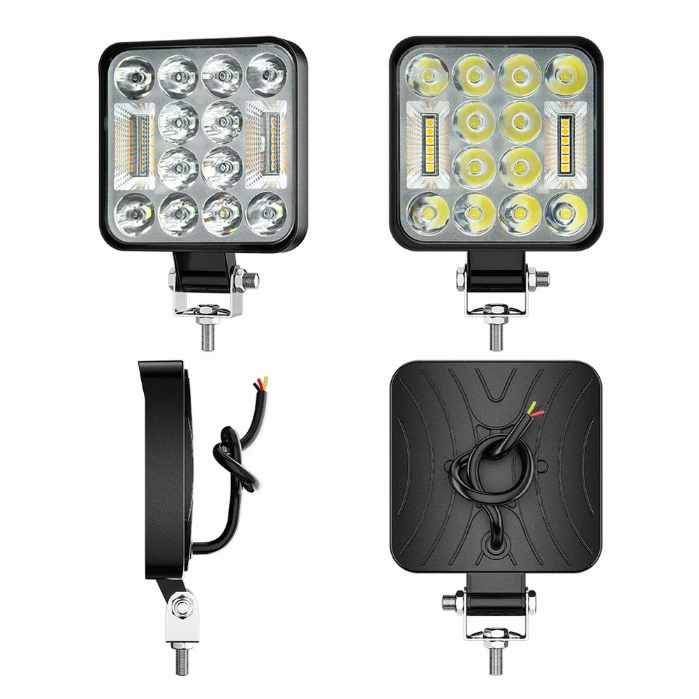 

For Off-road Driving 3in LED Work Light Wide Voltage Compatibility Light 24pcs 3030 LED Chips Dual Mode Steady Strobe