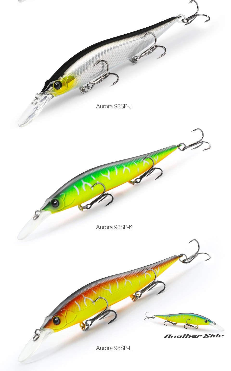 TSURINOYA 98mm 10g SP Tiefe Max 2,2m Suspending Minnow Jerkbait AURORA 98SP Gewicht Harter Köder Weitwurf Angelköder – Detail 20