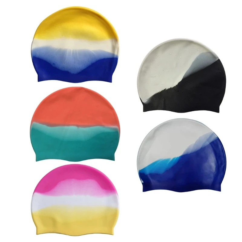 Long Short Hair Hat Ergonomics Designing Waterproof Swimming Hat Swim Pool Hat