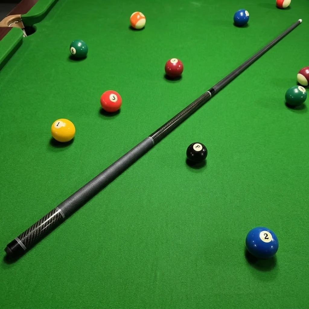 Wholesale 19oz Full 3K Carbon Billiard Cue Stick 3/8*8 Thread Joint Non-Slip Leather Wrap Competition Low Squirt Pool Cue