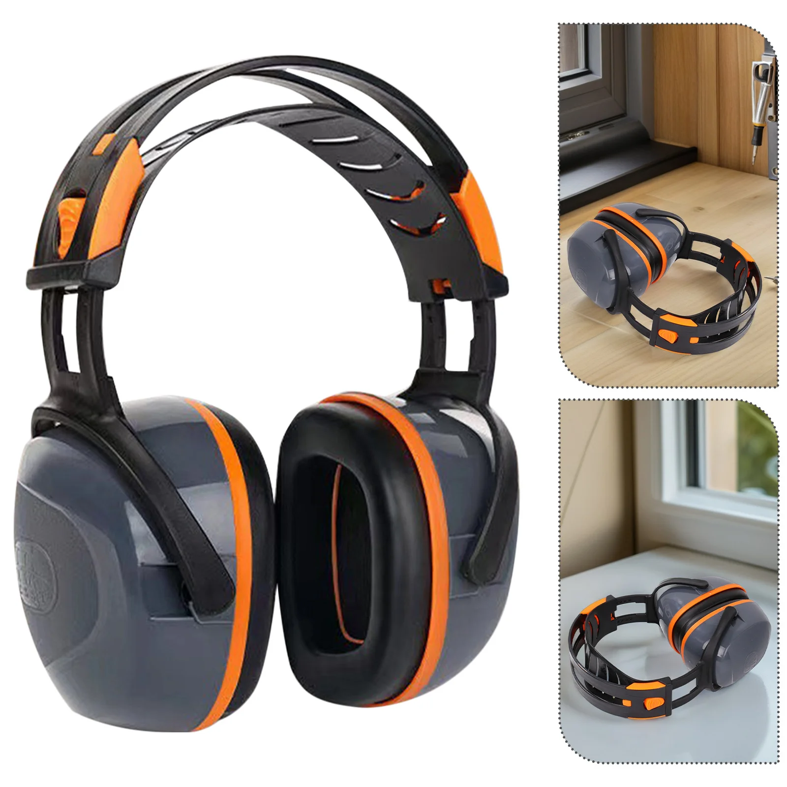 Noise Reduction Earmuff ABS Durable Noise Cancelling Headphone Padded Rotating Ear Cups for Hearing Protection Work Study