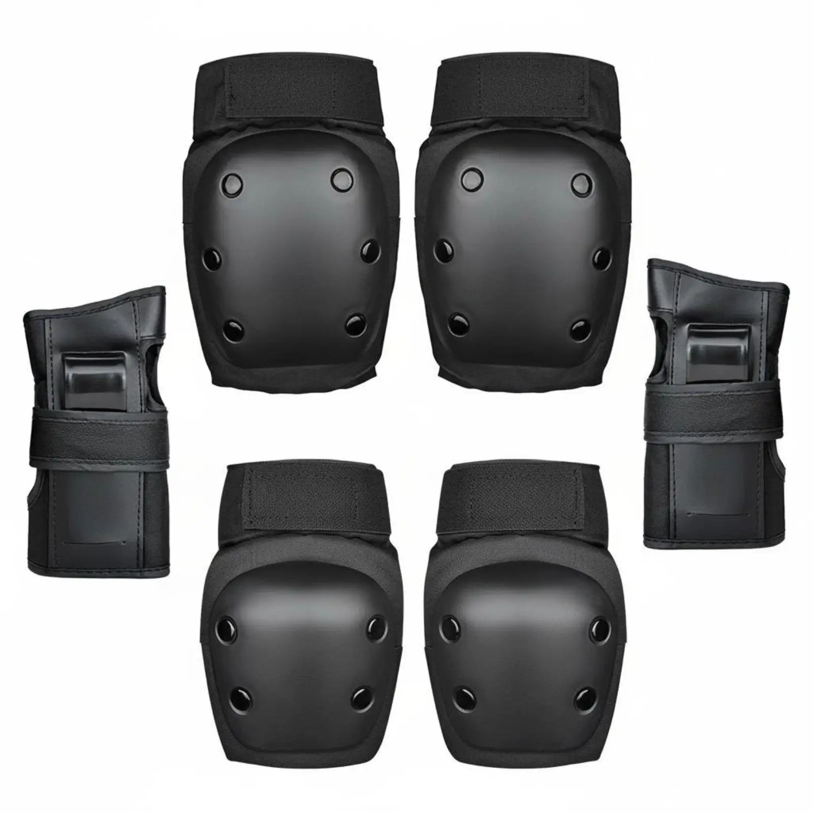 Adjustable Children Skating Pads with Soft Sponge Lining Protective Gear Set for Scootering Skateboarding Cycling
