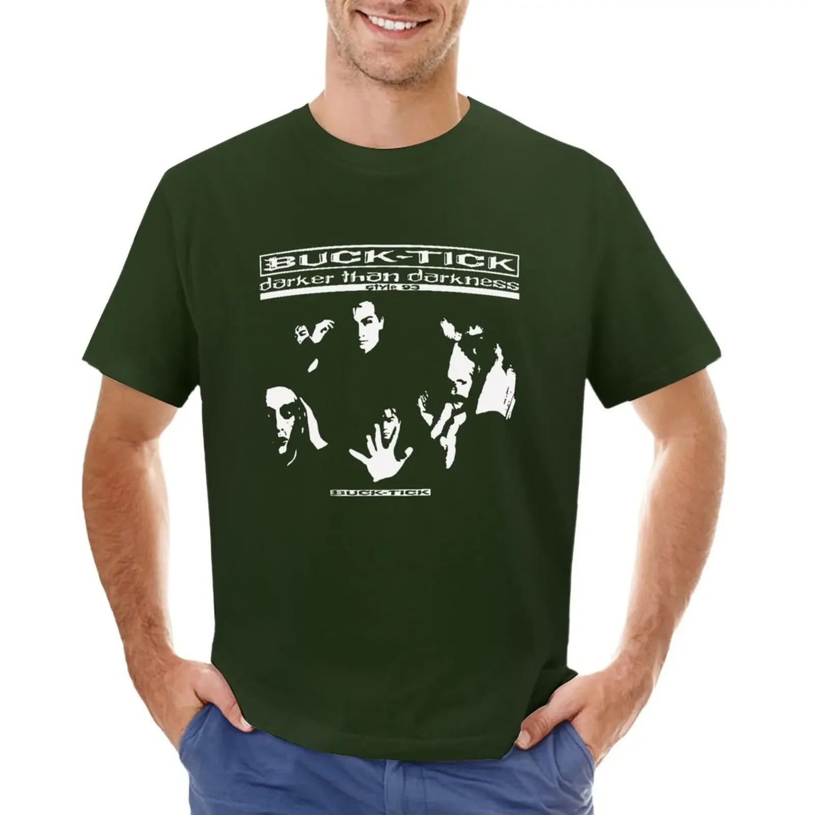 Buck Tick Darker Than Darkness T-Shirt, Plain Blanks Roupas para