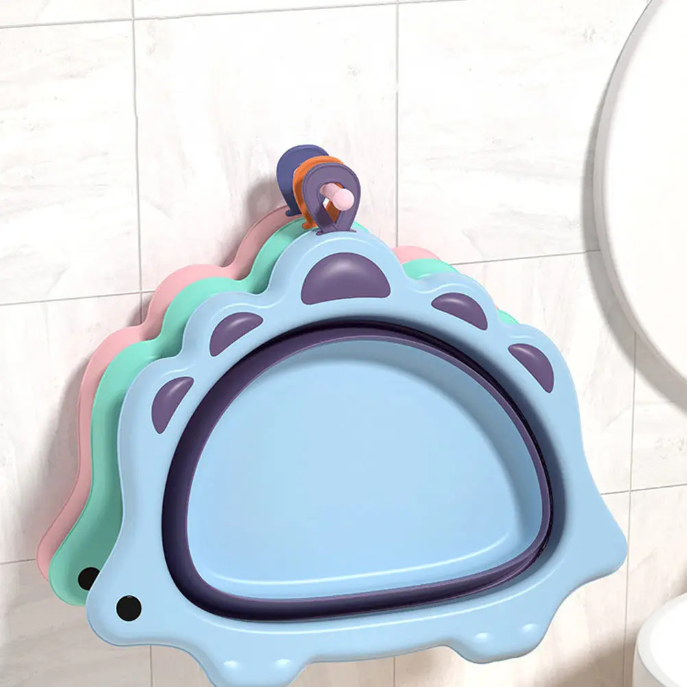 

3pcs Baby Face Washing Basin Foldable Cartoon Washbasin For Infant Newborn Portable Household Use Thicken Durable Camping Travel