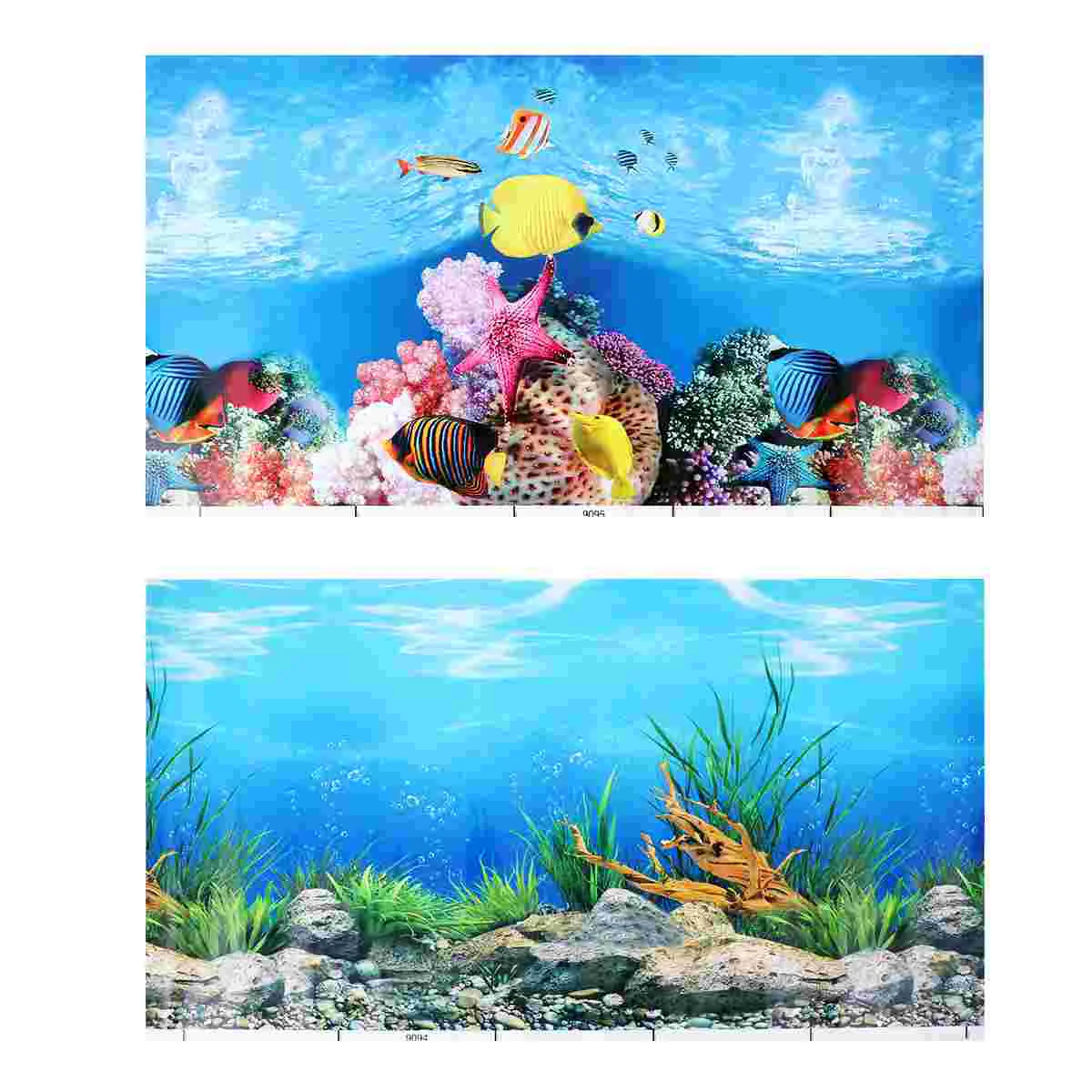 3d Stickers Double-sided Decorative Backdrop Fish Tank Background Pantalla Decorations Wallpaper