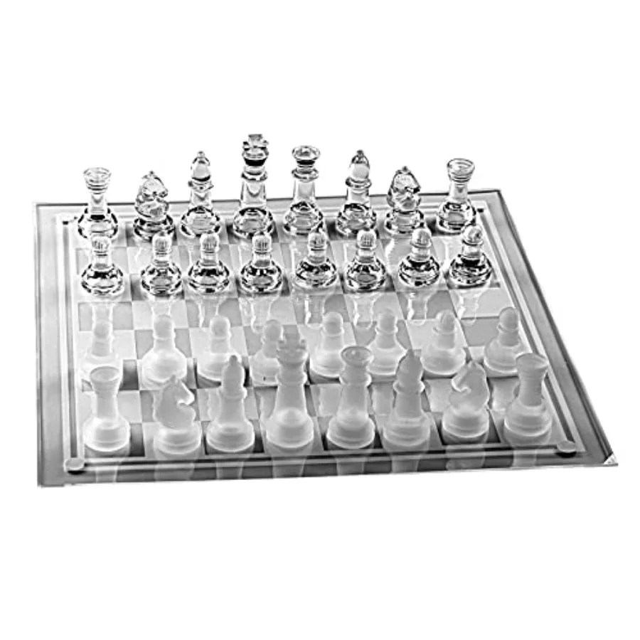

Glass Chess Board Anti-Broken Elegant Glass Chess Pieces Chess Game Chess Set Chess Game