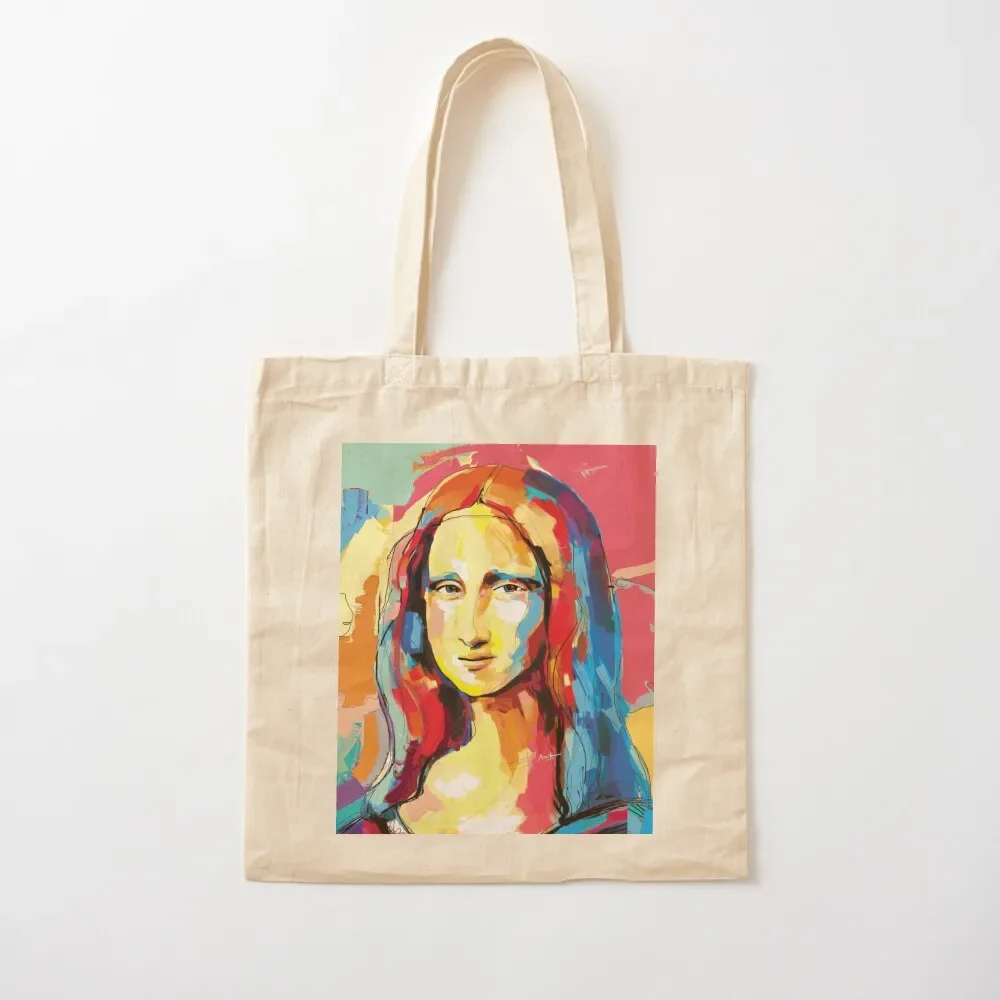 

Mona Lisa Tote Bag university shopper bag Canvas hand bag ladies