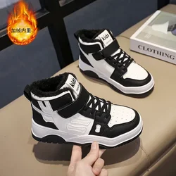 Winter Children's Casual Shoes High-top Thickened Velvet Boys and Girls Sports Sneakers Classic Non-slip Child Warm Cotton Shoe