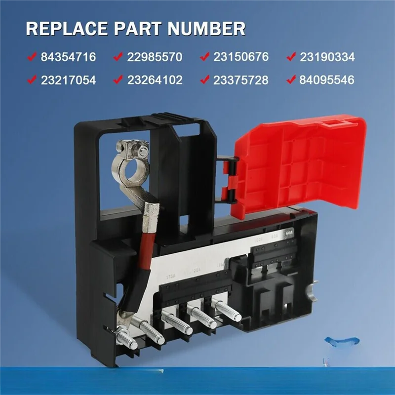 

Unusual 84354716 Battery Cable Fuse Block For GM Cadillac 2014-2020 Engine Compartment Fuse Box Base 22985570 23150676