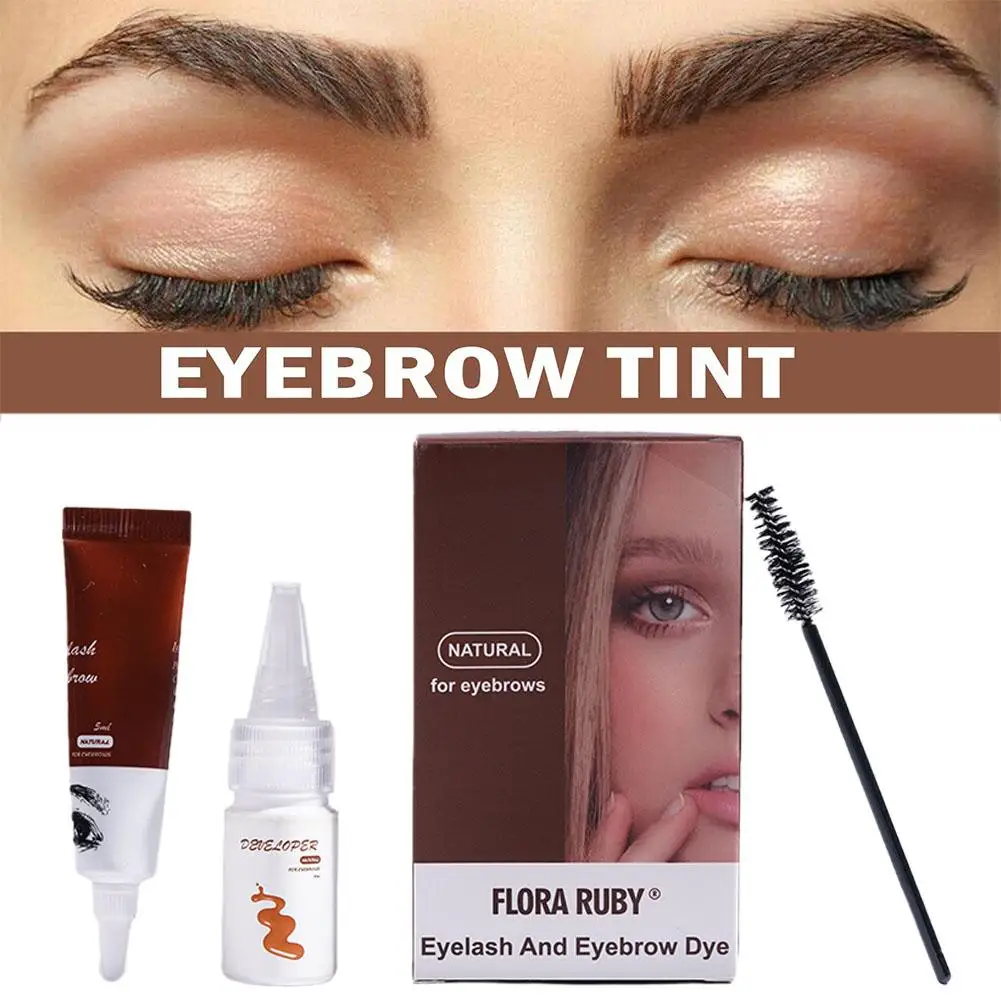 Tinte de cejas profesional Henna, tinte rápido de 15 minutos, Gel de tinte fácil, Kit de tinte de pestañas café marrón negro, herramientas de maquillaje