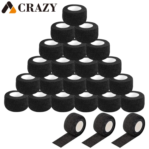 96/12 Uds cubierta de agarre de tatuaje vendaje envolturas cintas autoadhesivas desechables protección de muñeca de dedo para accesorios de agarre de tatuaje