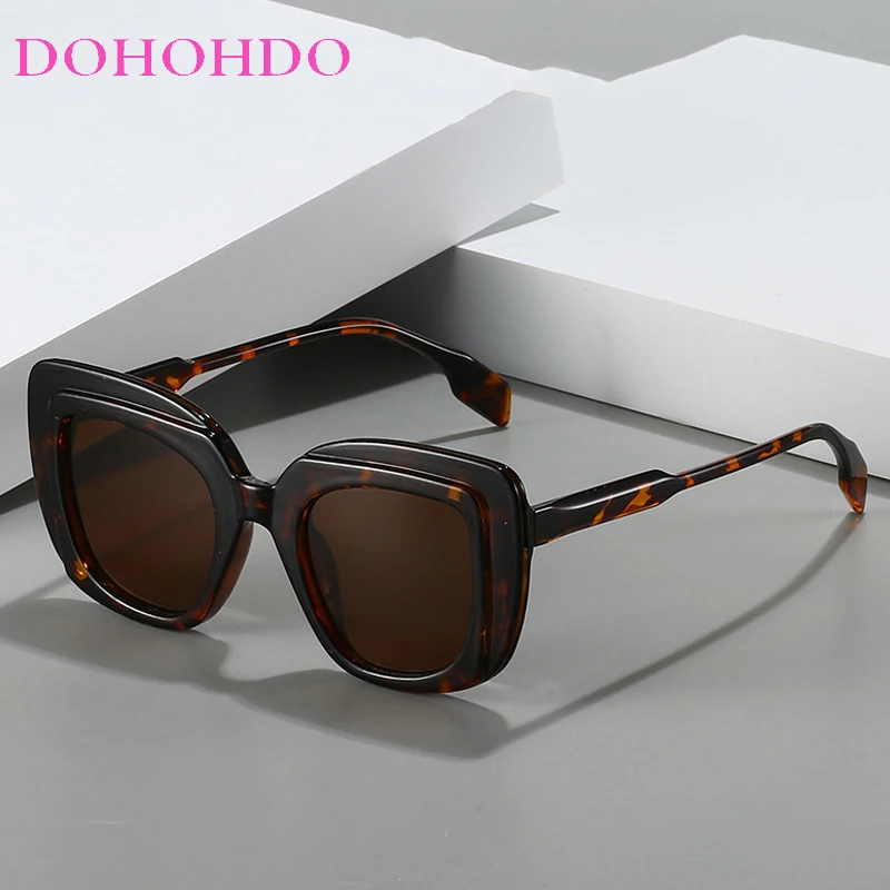 

Brand Designer Fashion Women's Sunglasses Retro Square Candy Glasses Contrast Color Splicing Design Eyewear Sunglasses UV400