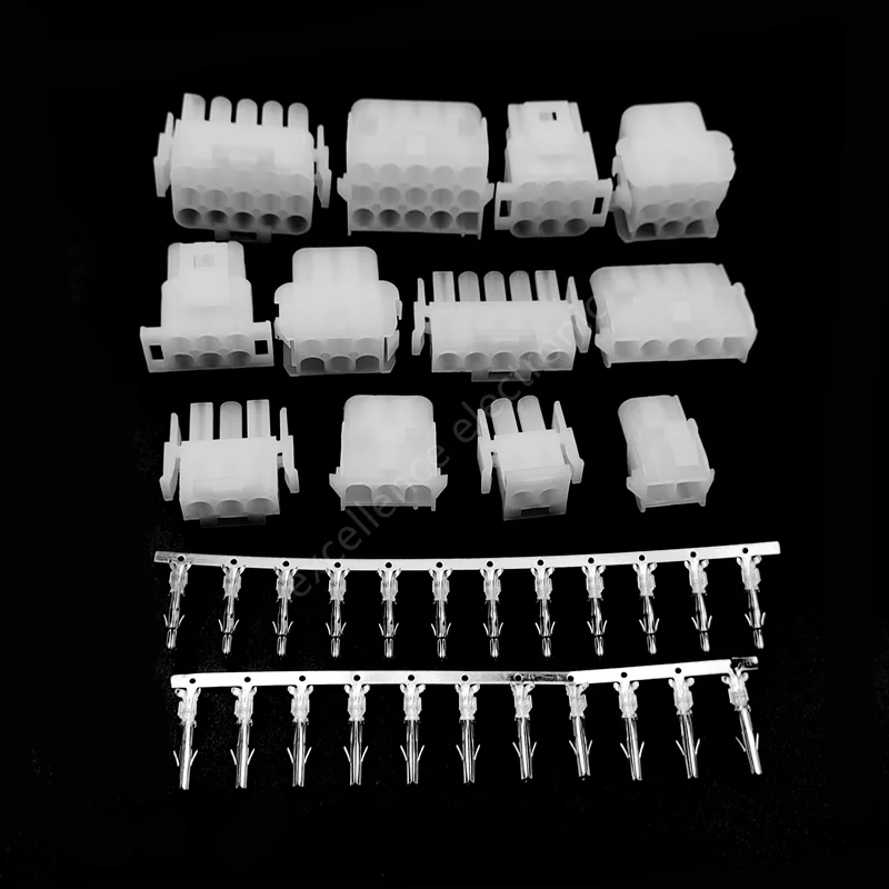 5sets 63080 6.35mm Pitch Male and Female Housing + Terminal Kits 42021 42022 For Car Connector